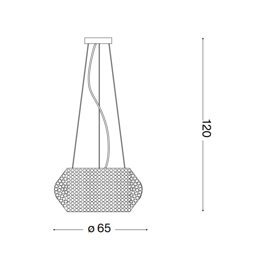 Ideal Lux - Kristalni luster na sajli PASHA 14xE14/40W/230V prečnik 65 cm sjajni hrom