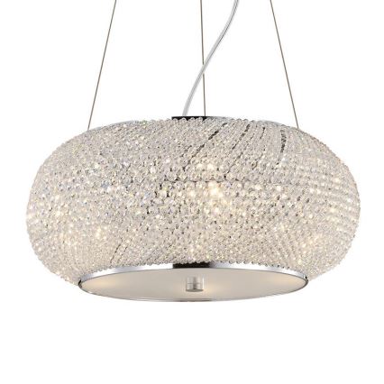 Ideal Lux - Kristalni luster PASHA 10xE14/40W/230V pr. 55 cm sjajni krom