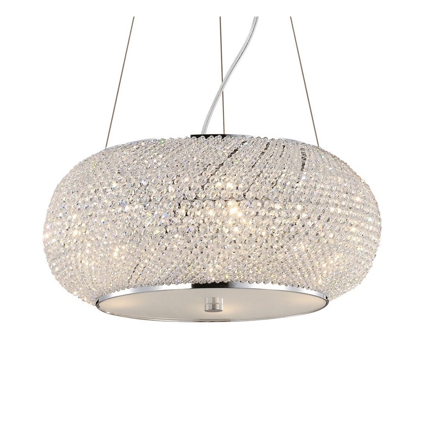 Ideal Lux - Kristalni luster PASHA 10xE14/40W/230V pr. 55 cm sjajni krom