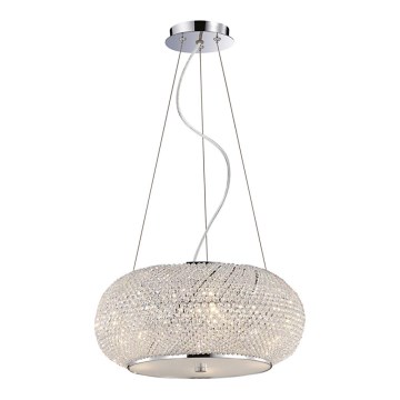 Ideal Lux - Kristalni luster PASHA 10xE14/40W/230V pr. 55 cm sjajni krom