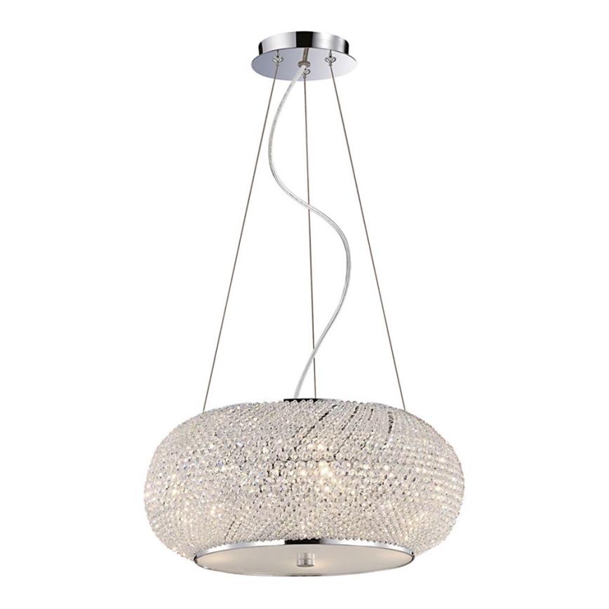 Ideal Lux - Kristalni luster PASHA 10xE14/40W/230V pr. 55 cm sjajni krom