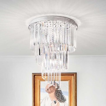 Ideal Lux - Kristalni nadgradni luster CARLTON 12xE14/40W/230V sjajni krom