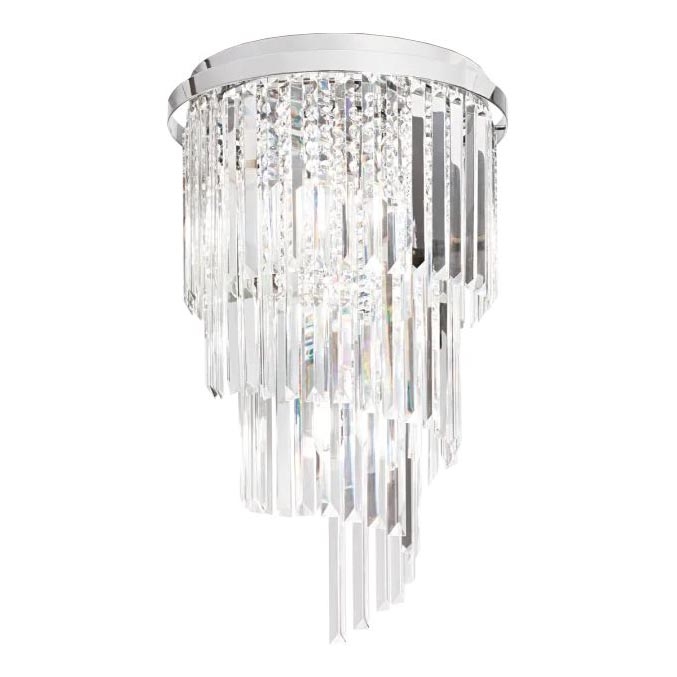 Ideal Lux - Kristalni plafonski luster CARLTON 8xE14/40W/230V prečnik 40 cm sjajni hrom