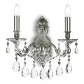 Ideal Lux - Kristalno zidno svetlo GIOCONDA 2xE14/40W/230V srebrno