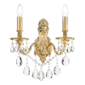 Ideal Lux - Kristalno zidno svetlo GIOCONDA 2xE14/40W/230V zlatno