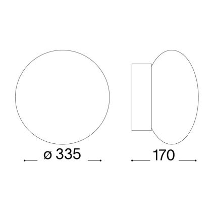 Ideal Lux - Kupatilsko plafonsko svetlo BUBBLE 1xE27/60W/230V prečnik 33,5 cm IP44 belo