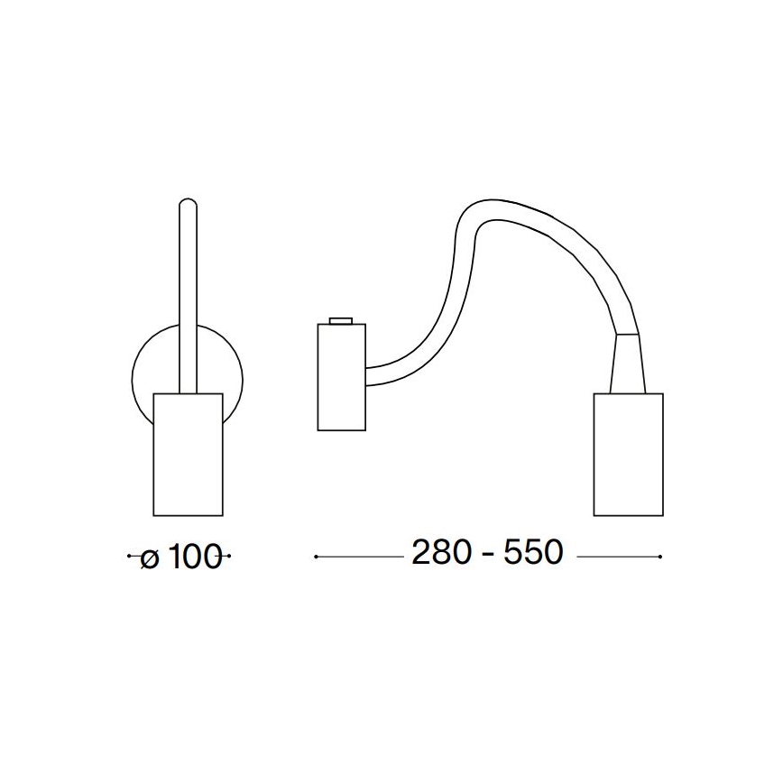 Ideal Lux - LED Fleksibilna lampica FOCUS LED/4W/230V CRI 90 crno