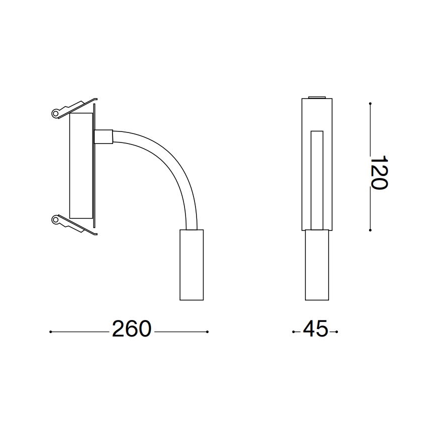 Ideal Lux - LED Fleksibilna lampica IO LED/3W/230V CRI 90 crno