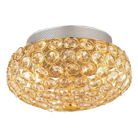 Ideal Lux - LED Kristalna plafonjera KING 3xG9/3W/230V pr. 25,5 cm zlatna