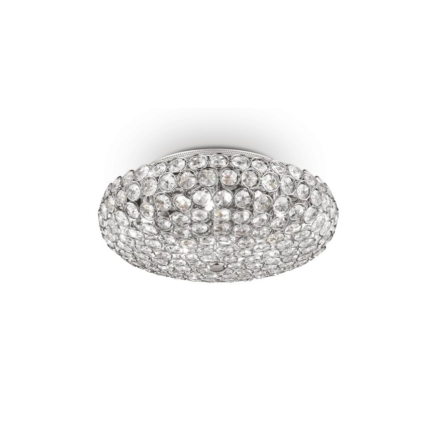 Ideal Lux - LED Kristalna plafonjera KING 5xG9/3W/230V pr. 38 cm sjajni krom