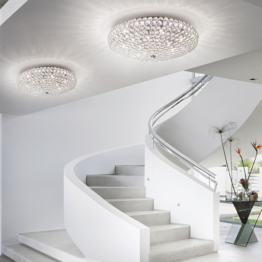 Ideal Lux - LED Kristalna plafonjera KING 5xG9/3W/230V pr. 38 cm sjajni krom