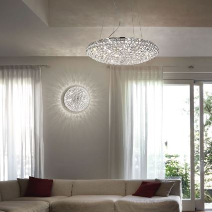 Ideal Lux - LED Kristalna plafonjera KING 5xG9/3W/230V pr. 38 cm sjajni krom