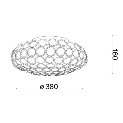 Ideal Lux - LED Kristalna plafonjera KING 5xG9/3W/230V pr. 38 cm sjajni krom