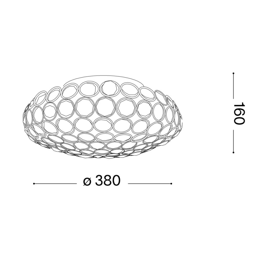 Ideal Lux - LED Kristalna plafonjera KING 5xG9/3W/230V pr. 38 cm sjajni krom