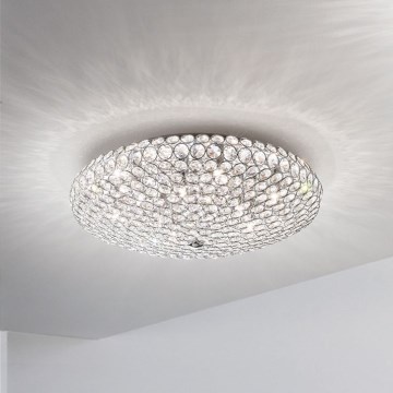 Ideal Lux - LED Kristalna plafonjera KING 5xG9/3W/230V pr. 38 cm sjajni krom