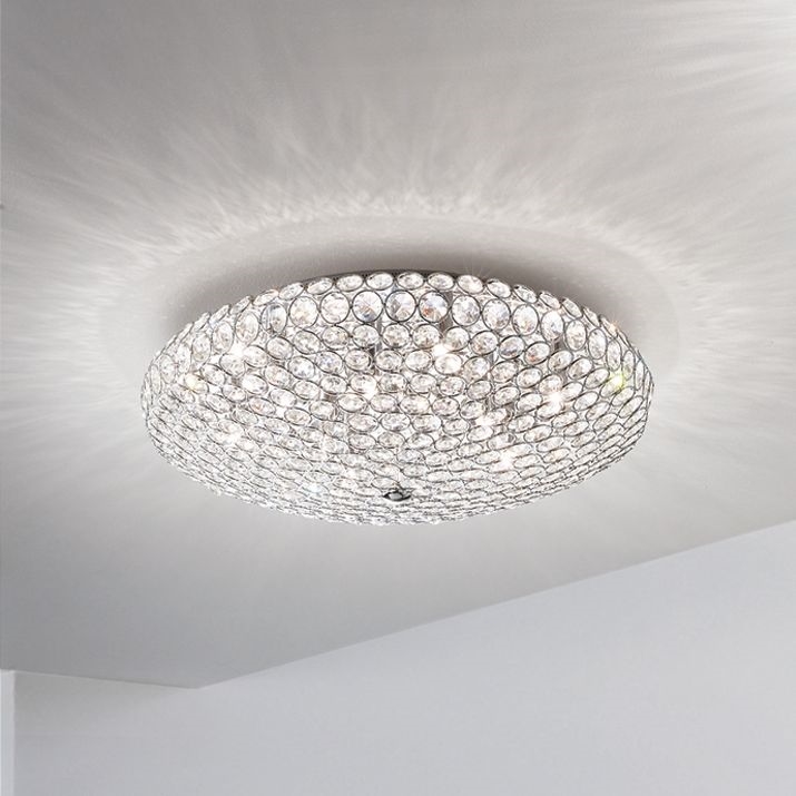 Ideal Lux - LED Kristalna plafonjera KING 5xG9/3W/230V pr. 38 cm sjajni krom
