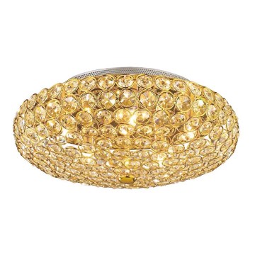 Ideal Lux - LED Kristalna plafonjera KING 5xG9/3W/230V pr. 38 cm zlatna