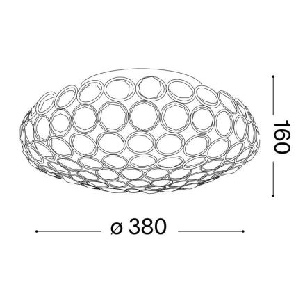 Ideal Lux - LED Kristalna plafonjera KING 5xG9/3W/230V pr. 38 cm zlatna