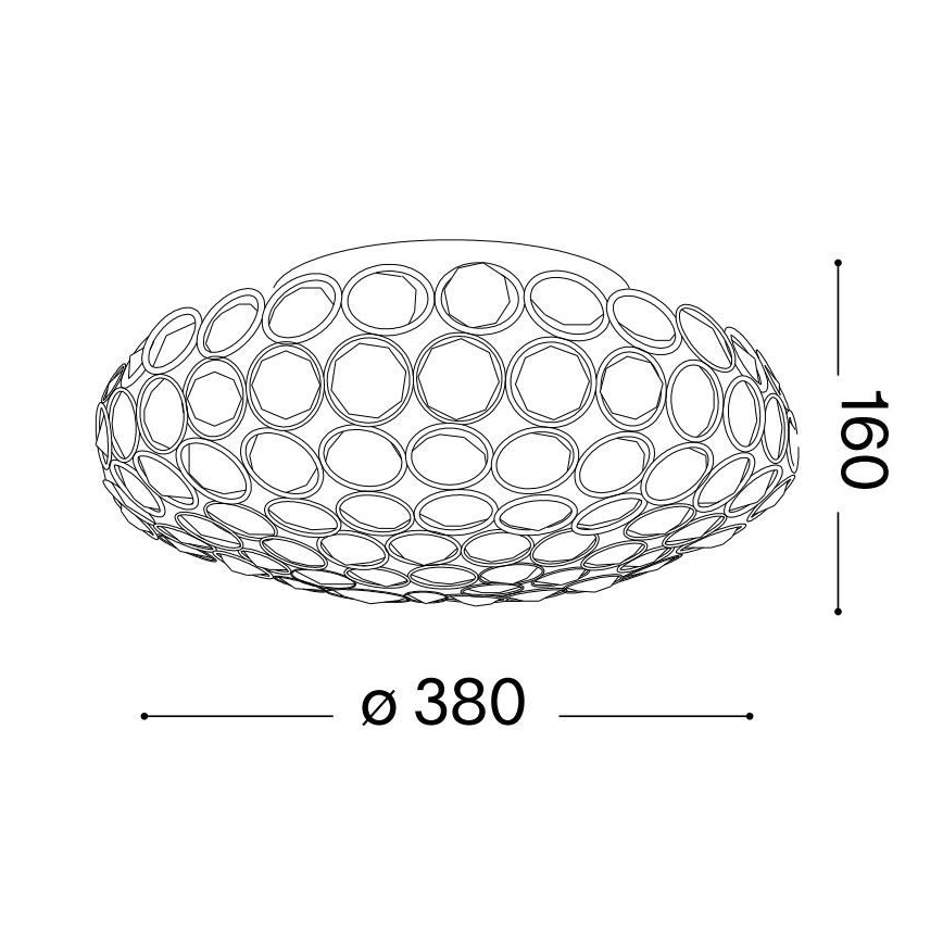 Ideal Lux - LED Kristalna plafonjera KING 5xG9/3W/230V pr. 38 cm zlatna