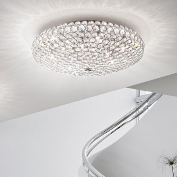 Ideal Lux - LED Kristalna plafonjera KING 9xG9/3W/230V pr. 53,5 cm sjajni krom