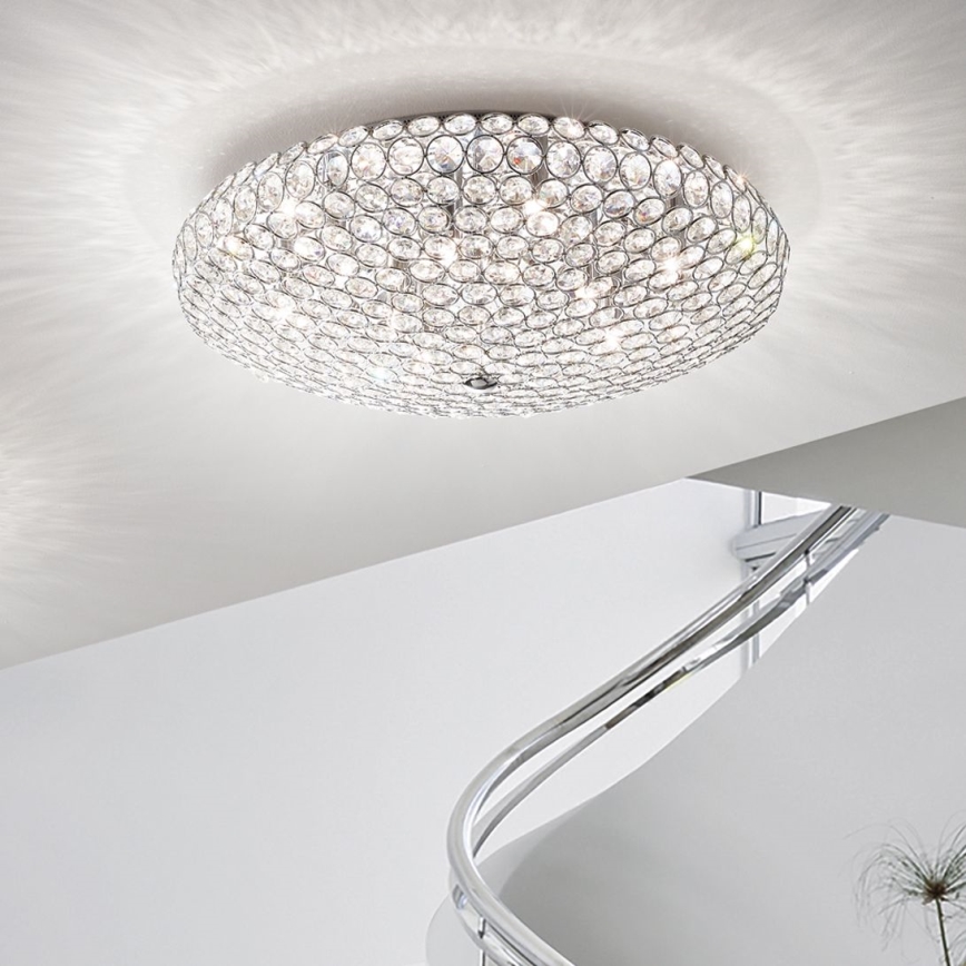 Ideal Lux - LED Kristalna plafonjera KING 9xG9/3W/230V pr. 53,5 cm sjajni krom