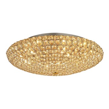 Ideal Lux - LED Kristalna plafonjera KING 9xG9/3W/230V pr. 53,5 cm zlatna