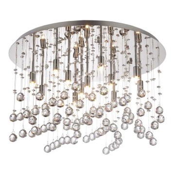 Ideal Lux - LED Kristalna plafonjera MOONLIGHT 12xG9/3W/230V pr. 60 cm sjajni krom