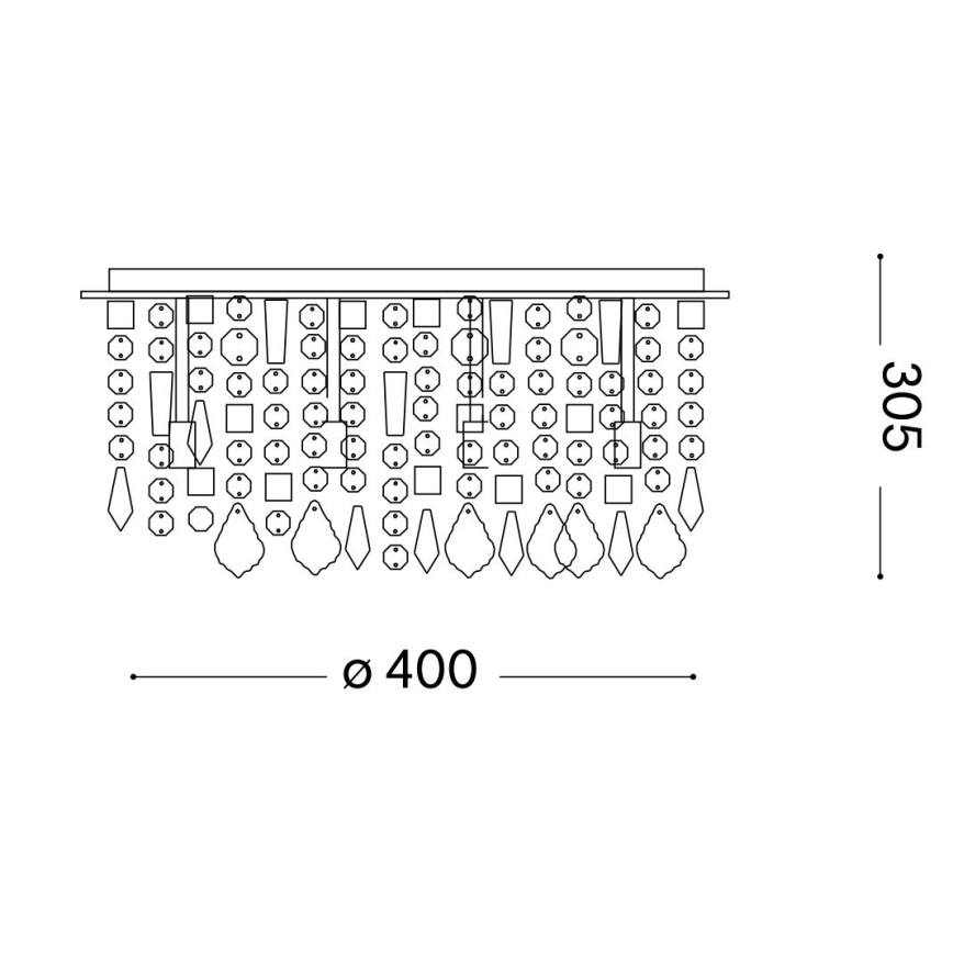 Ideal Lux - LED Kristalna plafonjera ROYAL 8xG9/3W/230V pr. 40 cm