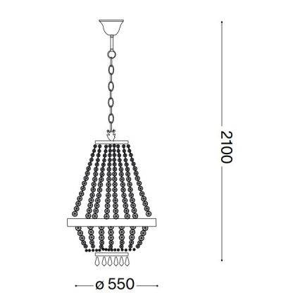 Ideal Lux - LED Kristalni luster na lancu CAESAR 12xG9/3W/230V