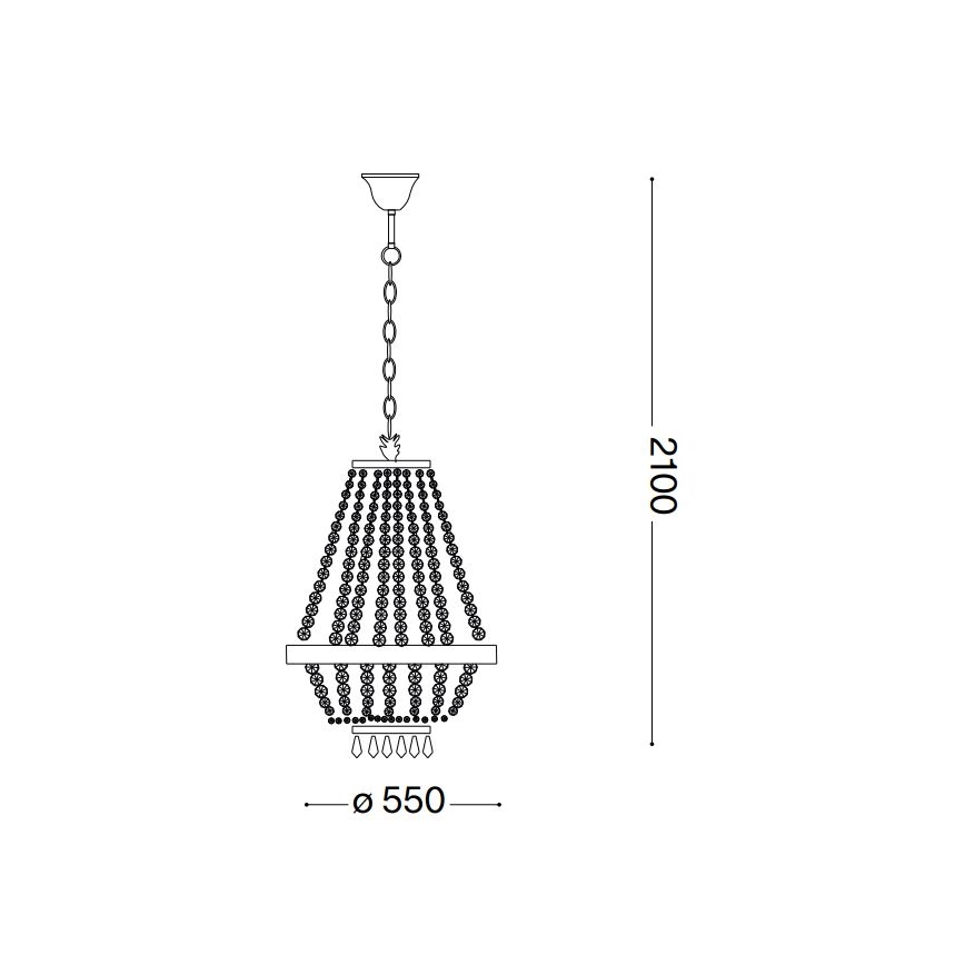 Ideal Lux - LED Kristalni luster na lancu CAESAR 12xG9/3W/230V
