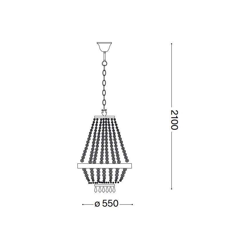 Ideal Lux - LED Kristalni luster na lancu CAESAR 12xG9/3W/230V