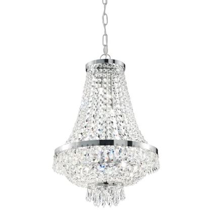Ideal Lux - LED Kristalni luster na lancu CAESAR 6xG9/3W/230V pr. 38 cm sjajni krom