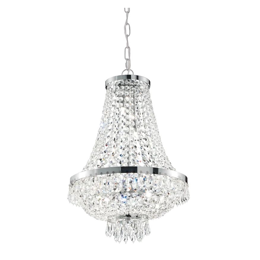 Ideal Lux - LED Kristalni luster na lancu CAESAR 6xG9/3W/230V pr. 38 cm sjajni krom