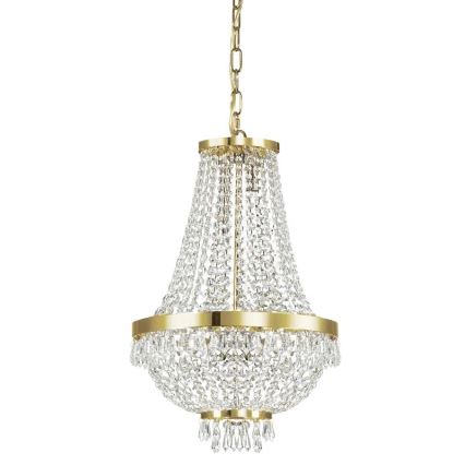 Ideal Lux - LED Kristalni luster na lancu CAESAR 6xG9/3W/230V pr. 38 cm zlatna
