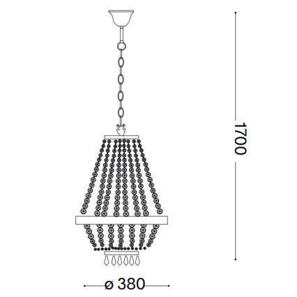 Ideal Lux - LED Kristalni luster na lancu CAESAR 6xG9/3W/230V pr. 38 cm zlatna