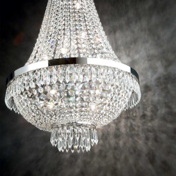 Ideal Lux - LED Kristalni luster na lancu CAESAR 9xG9/4W/230V