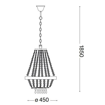 Ideal Lux - LED Kristalni luster na lancu CAESAR 9xG9/4W/230V