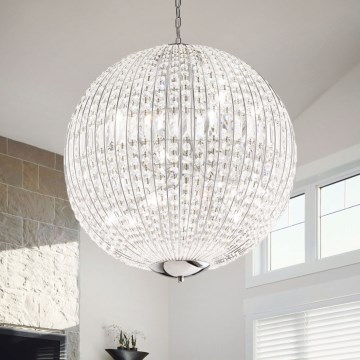 Ideal Lux - LED Kristalni luster na lancu LUXOR 12xG9/3W/230V pr. 60 cm prozirna