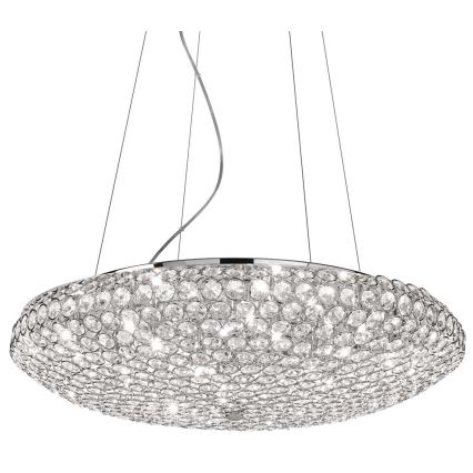 Ideal Lux - LED Kristalni luster na sajli KING 12xG9/3W/230V pr. 65 cm sjajni krom