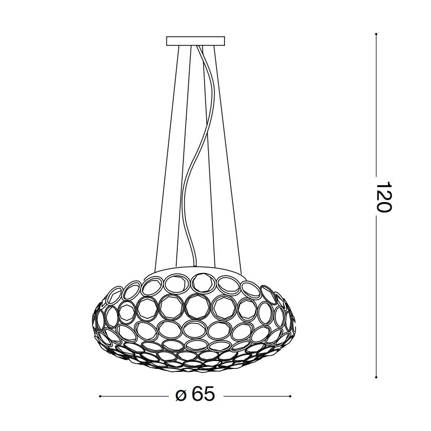 Ideal Lux - LED Kristalni luster na sajli KING 12xG9/3W/230V pr. 65 cm sjajni krom