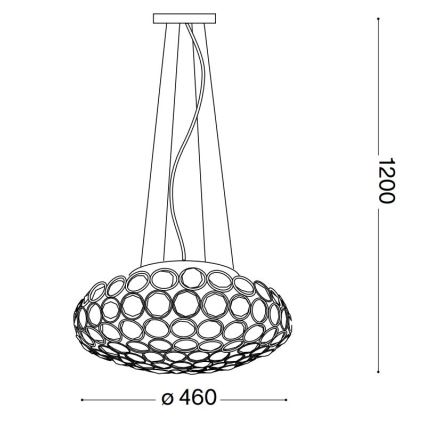 Ideal Lux - LED Kristalni luster na sajli KING 7xG9/3W/230V pr. 46 cm sjajni krom