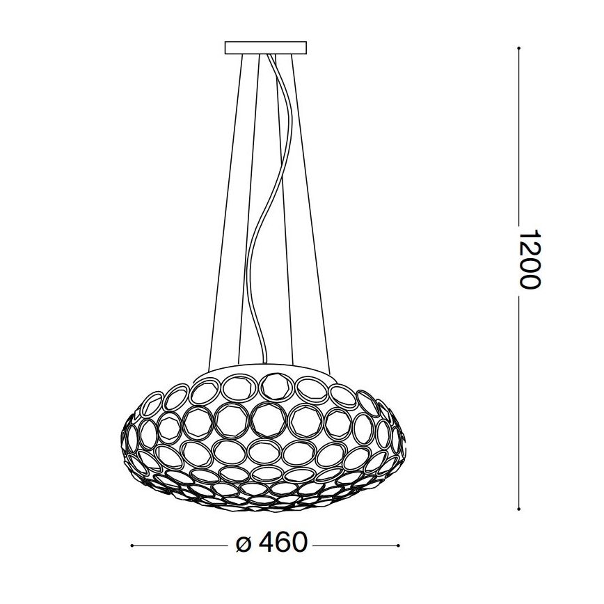 Ideal Lux - LED Kristalni luster na sajli KING 7xG9/3W/230V pr. 46 cm sjajni krom