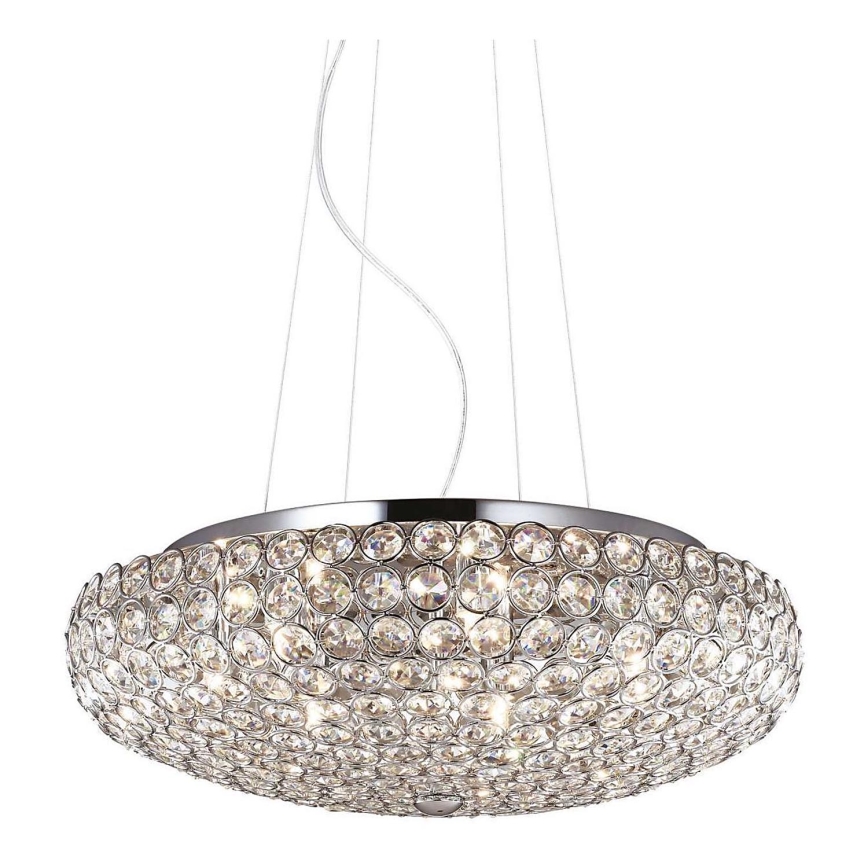 Ideal Lux - LED Kristalni luster na sajli KING 7xG9/3W/230V pr. 46 cm sjajni krom
