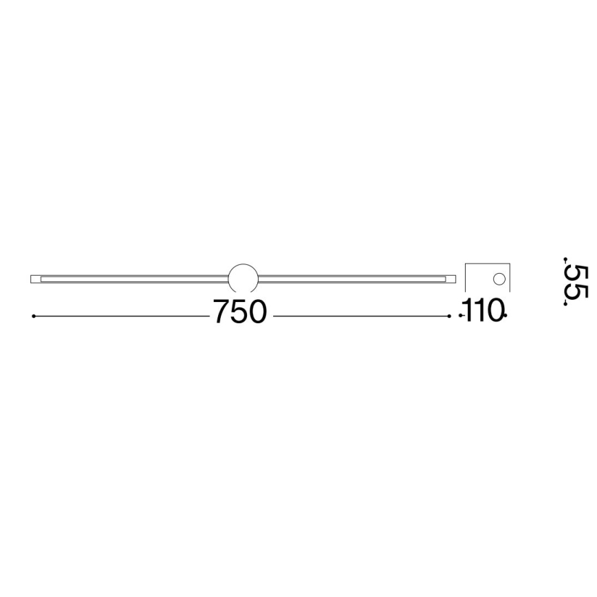 Ideal Lux - LED Lampa za slike FILO LED/13W/230V 75 cm CRI 90 mesing