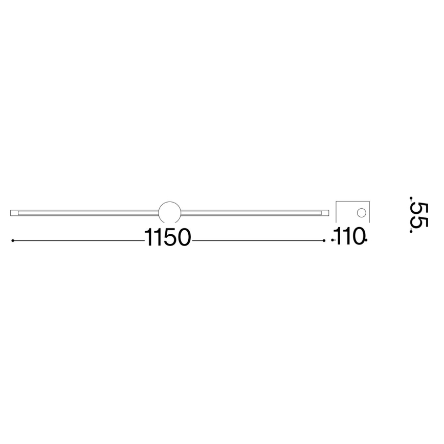 Ideal Lux - LED Lampa za slike FILO LED/16W/230V 115 cm CRI 90 mesing