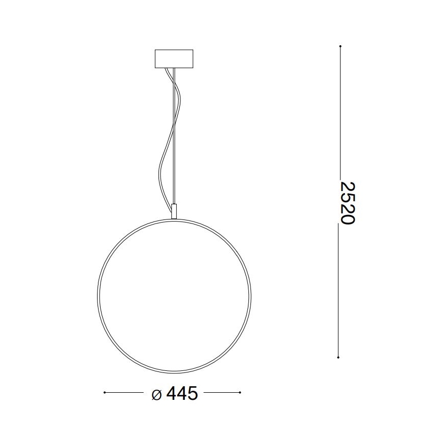 Ideal Lux - LED luster na sajli CIRCUS LED/29W/230V pr. 44 cm CRI 90 crno