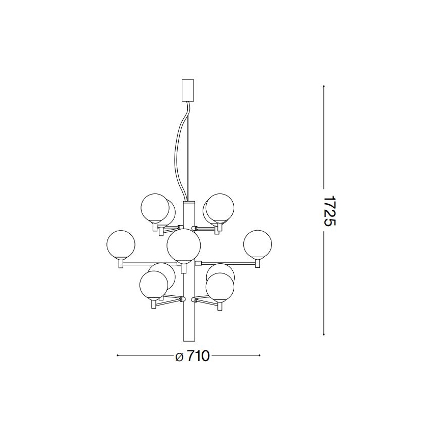 Ideal Lux - LED luster na sajli COPERNICO 12xG9/3W/230V