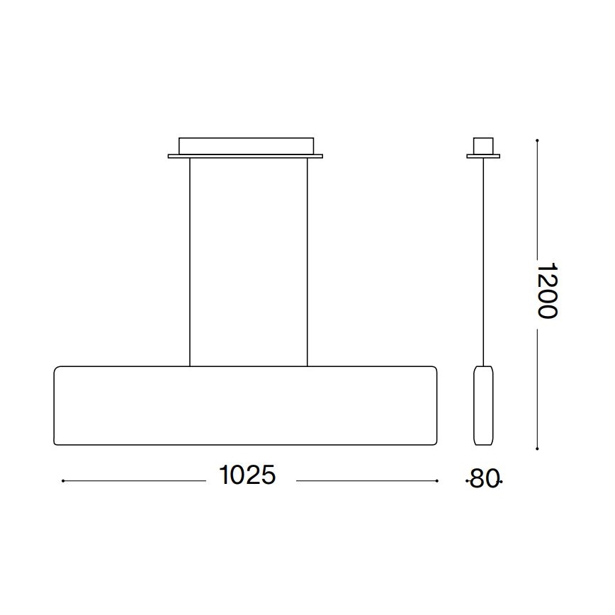 Ideal Lux - LED luster na sajli DESK LED/32W/230V 102,5 cm CRI 90 bela
