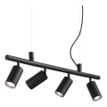 Ideal Lux - LED luster na sajli DYNAMITE 4xGU10/7W/230V CRI 90 crno