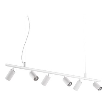 Ideal Lux - LED luster na sajli DYNAMITE 6xGU10/7W/230V CRI 90 bela